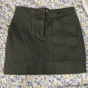 Army Green Mini Skirt